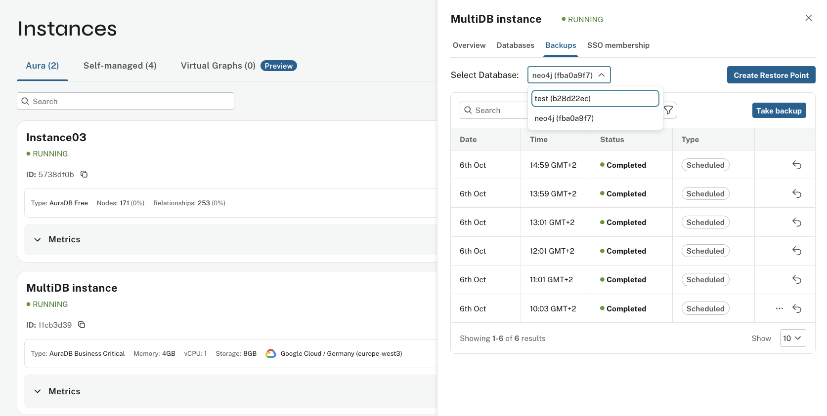 multidb backups