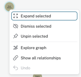 query context menu