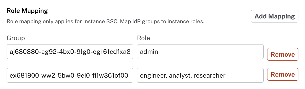 role mapping ui